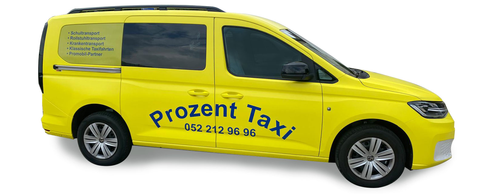 Prozent Taxi Winterthur Rollstuhltransport VW Caddy 2025